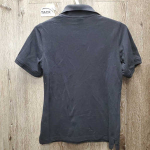 SS Polo Shirt, 1/4 Button Up "Faith Hill" *gc, mnr faded & hair