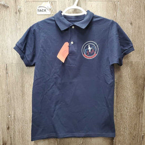 SS Polo Shirt, 1/4 Button Up "Dressage4Kids" *vgc, hairy