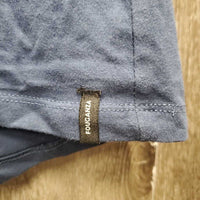 SS Polo Shirt, 1/4 Button Up *gc, mnr faaded, collar puckers
