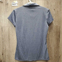 SS V Neck Polo Shirt "Faith Hill Farm" *vgc
