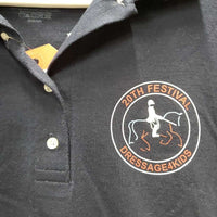 SS Polo Shirt, 1/4 Button Up "Dressage4Kids" *vgc, hairy
