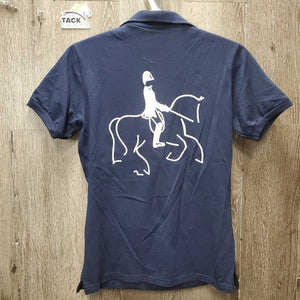 SS Polo Shirt, 1/4 Button Up "Dressage4Kids" *vgc, hairy