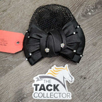 Satin, Velvet & Bling Show Bow & Hair Net, Barrette *like new

