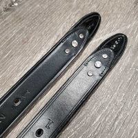 Pr Stirrup Leathers, Patent Leather & Bling Ends *like new/xc, v.mnr dents
