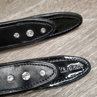 Pr Stirrup Leathers, Patent Leather & Bling Ends *like new/xc, v.mnr dents
