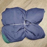 Closed Front Nylon Sheet, 2 legs *gc/fair, mnr dirt, stains, hair, faded, sm tears, zip tie, threads, pills, film, puckers, shrunk?
