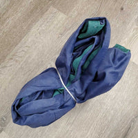 Closed Front Nylon Sheet, 2 legs *gc/fair, mnr dirt, stains, hair, faded, sm tears, zip tie, threads, pills, film, puckers, shrunk?