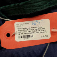 Closed Front Nylon Sheet, 2 legs *gc/fair, mnr dirt, stains, hair, faded, sm tears, zip tie, threads, pills, film, puckers, shrunk?
