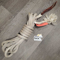 Soft Thick Nylon Yacht Rope Mecate Rein *gc, dirt, stains, snags, cuts, stretched, discolored
