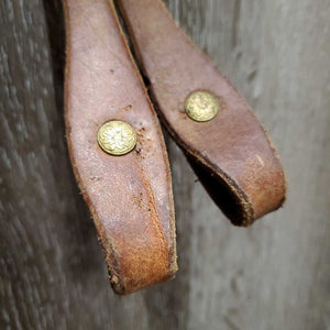 Hvy Harness Leather Headstall, rivets *gc, NO throat, scraped edges, stains, rubs, scrapes, dirt