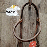 Double Leather Headstall, rivets *gc, v.dirty, residue, scraped edges, gunk
