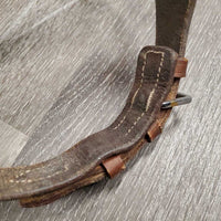 Flat Wide Cavesson Noseband *gc/fair, dirt, stains, v.dry, v.stiff, creases
