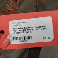 Flat Wide Cavesson Noseband *gc/fair, dirt, stains, v.dry, v.stiff, creases
