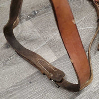 Flat Cavasson *fair/gc, chewed, unstitched seams, zholes, scrapes, dirt, older, stains
