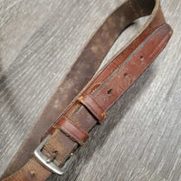 Flat Cavasson *fair/gc, chewed, unstitched seams, zholes, scrapes, dirt, older, stains
