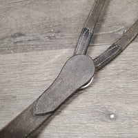 Flat Breastplate *NO Straps, gc/fair, dirty, v.stiff, v.dry, xholes, cracked! stains, discolored
