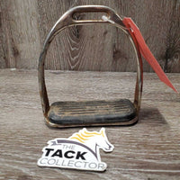 1 ONLY Stirrup Iron, Rubber Grip *fair, dirty, v.rusty
