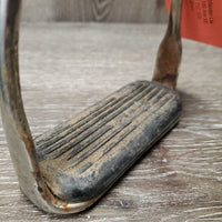 1 ONLY Stirrup Iron, Rubber Grip *fair, dirty, v.rusty
