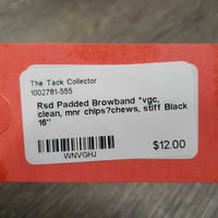 Rsd Padded Browband *vgc, clean, mnr chips?chews, stiff
