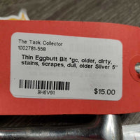 Thin Eggbutt Bit *gc, older, dirty, stains, scrapes, dull, older
