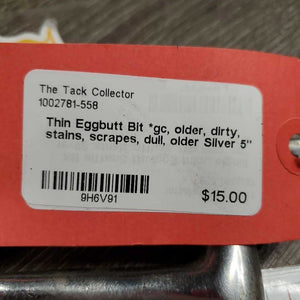 Thin Eggbutt Bit *gc, older, dirty, stains, scrapes, dull, older