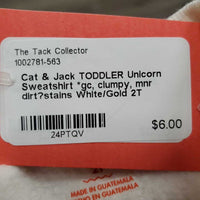 TODDLER Unicorn Sweatshirt *gc, clumpy, mnr dirt?stains
