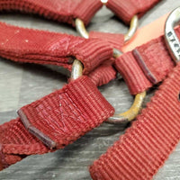 Thick Nylon Halter *gc, dirt, edge rubs & frays, oxidized
