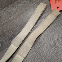 Thin Cotton Web Draw Reins, loop ends *gc, older, dingy, stains, mnr edge snags/frays