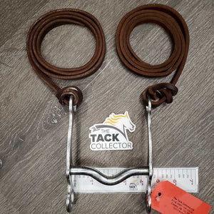 LS Med Port CurbBit, Soft Narrow Split Reins *vgc, clean, mnr film & scraped edges