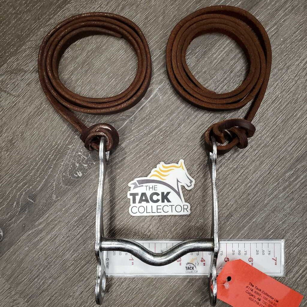 LS Med Port CurbBit, Soft Narrow Split Reins *vgc, clean, mnr film & scraped edges
