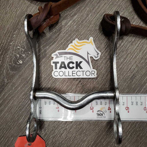 LS Med Port CurbBit, Soft Narrow Split Reins *vgc, clean, mnr film & scraped edges