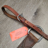 2.75" Tooled Leather Western Breastcollar, snap *xc/vgc, v.mnr dirt, rubs & film

