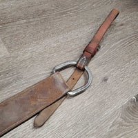 2.75" Tooled Leather Western Breastcollar, snap *xc/vgc, v.mnr dirt, rubs & film
