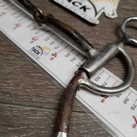 SS Thin Smooth Sweet Iron Argentine Western Bit *gc/fair, scuffs, dirt, rusty, rubs
