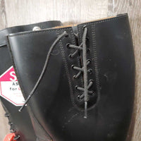 MENS RCMP Mountie Style Tall Boots, laces, inside zips *like new/xc, dusty
