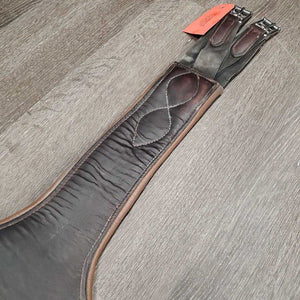 Lg Belly Girth, 2x els, center d ring *gc/fair, clean, faded, stains, rubs, residue, hairy seams, older