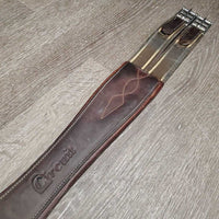 Padded Girth, 2x els *gc/fair, UNDONE stitching, rubs, faded, dirt, stains, stretched

