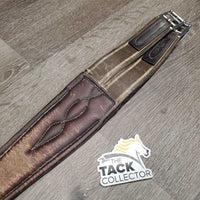 Padded Girth, 2x els *gc/fair, UNDONE stitching, rubs, faded, dirt, stains, stretched
