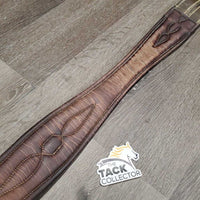 Padded Girth, 2x els *gc/fair, UNDONE stitching, rubs, faded, dirt, stains, stretched
