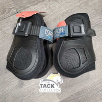 Hind Boots, sliding lock closure *gc, clean, residue, scratches, marker, older, mnr hairy, rubs &pills
