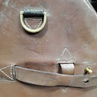 Lg Belly Girth, 2x els, D Ring, Strap *fair, v.stiff, cracks, dirt, stains, film, scrapes
