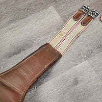 Lg Belly Girth, 2x els, D Ring, Strap *fair, v.stiff, cracks, dirt, stains, film, scrapes
