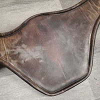 Lg Belly Girth, 2x els, D Ring, Strap *fair, v.stiff, cracks, dirt, stains, film, scrapes
