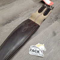Narrow LKeather Girth, 1x els *gc, dirty, rubs, faded, rust, older

