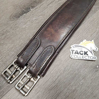Narrow LKeather Girth, 1x els *gc, dirty, rubs, faded, rust, older

