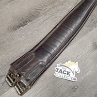 Narrow LKeather Girth, 1x els *gc, dirty, rubs, faded, rust, older

