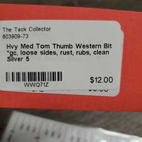 Hvy Med Tom Thumb Western Bit *gc, loose sides, rust, rubs, clean
