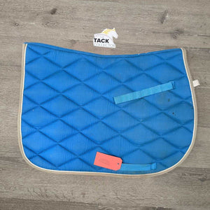 Quilt Jumper Saddle Pad, 1x piping *gc, dirty, stained, hair, pills