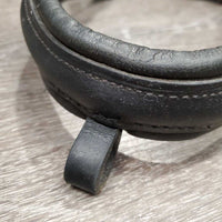 Wide Padded Leather Crank Noseband *gc, NO FLash, residue, cracking, creases, dry
