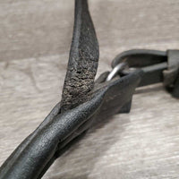 Wide Padded Leather Crank Noseband *gc, NO FLash, residue, cracking, creases, dry
